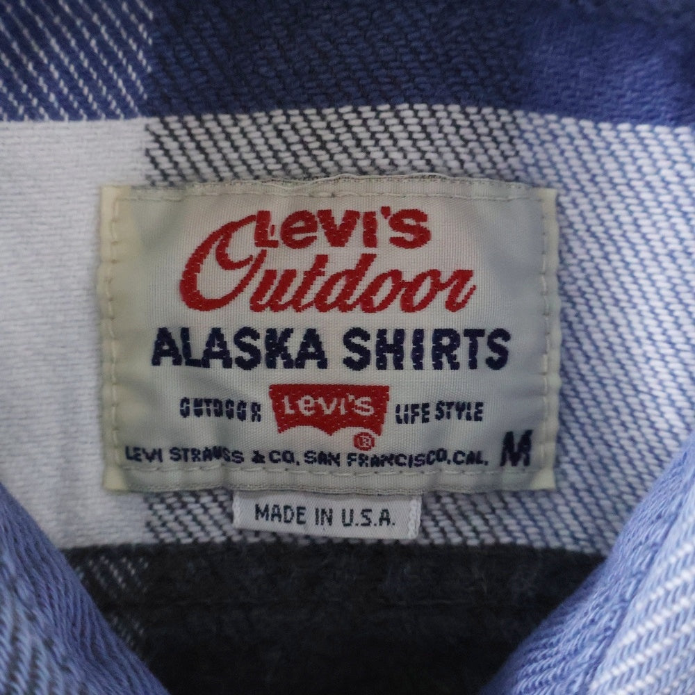 Levi's(リーバイス) 90s VINTAGE ALASKA SHIRTS COTTON FLANNEL コットン フランネル アラスカ 長袖 シャツ ホワイト/ブルー/グレー