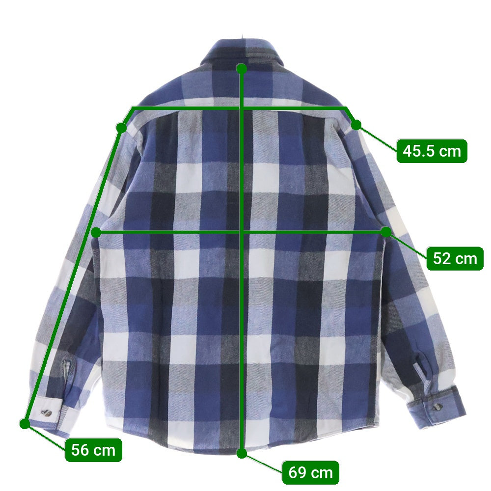 Levi's(リーバイス) 90s VINTAGE ALASKA SHIRTS COTTON FLANNEL コットン フランネル アラスカ 長袖 シャツ ホワイト/ブルー/グレー