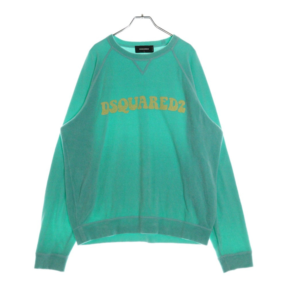DSQUARED2(ディースクエアード) TOWEL RAGLAN COOL SWEATSHIRT ロゴ パイル スウェット トレーナー S71GU0579