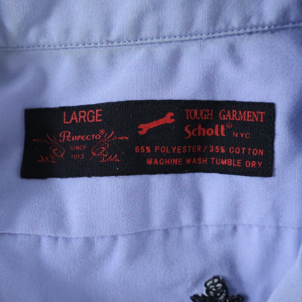 SCHOTT(ショット) 90-00s VINTAGE WORK SHIRTS 刺繍 ポリエステル コットン混 ワークシャツ 半袖シャツ