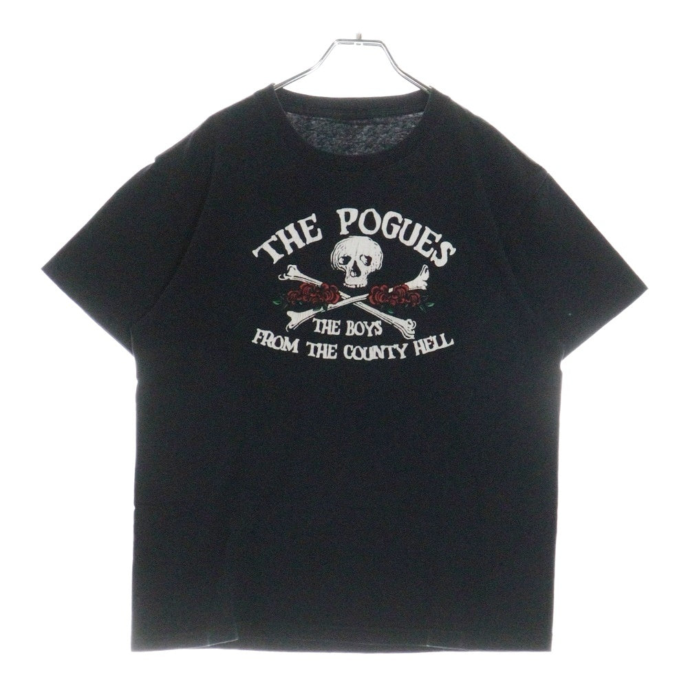 VINTAGE(ヴィンテージ) THE POGUES スカル プリント 半袖Tシャツ カットソー ブラック