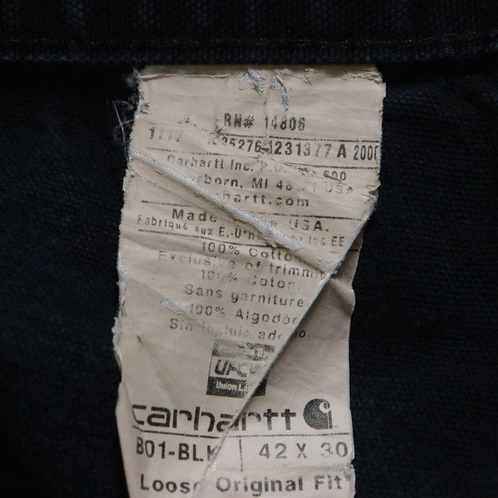 CARHARTT(カーハート) DOUBLE KNEE COTTON DUCK PAINTER PANTS ダブルニー カーペンターパンツ ペインター コットンダック ブラック MADE IN USA