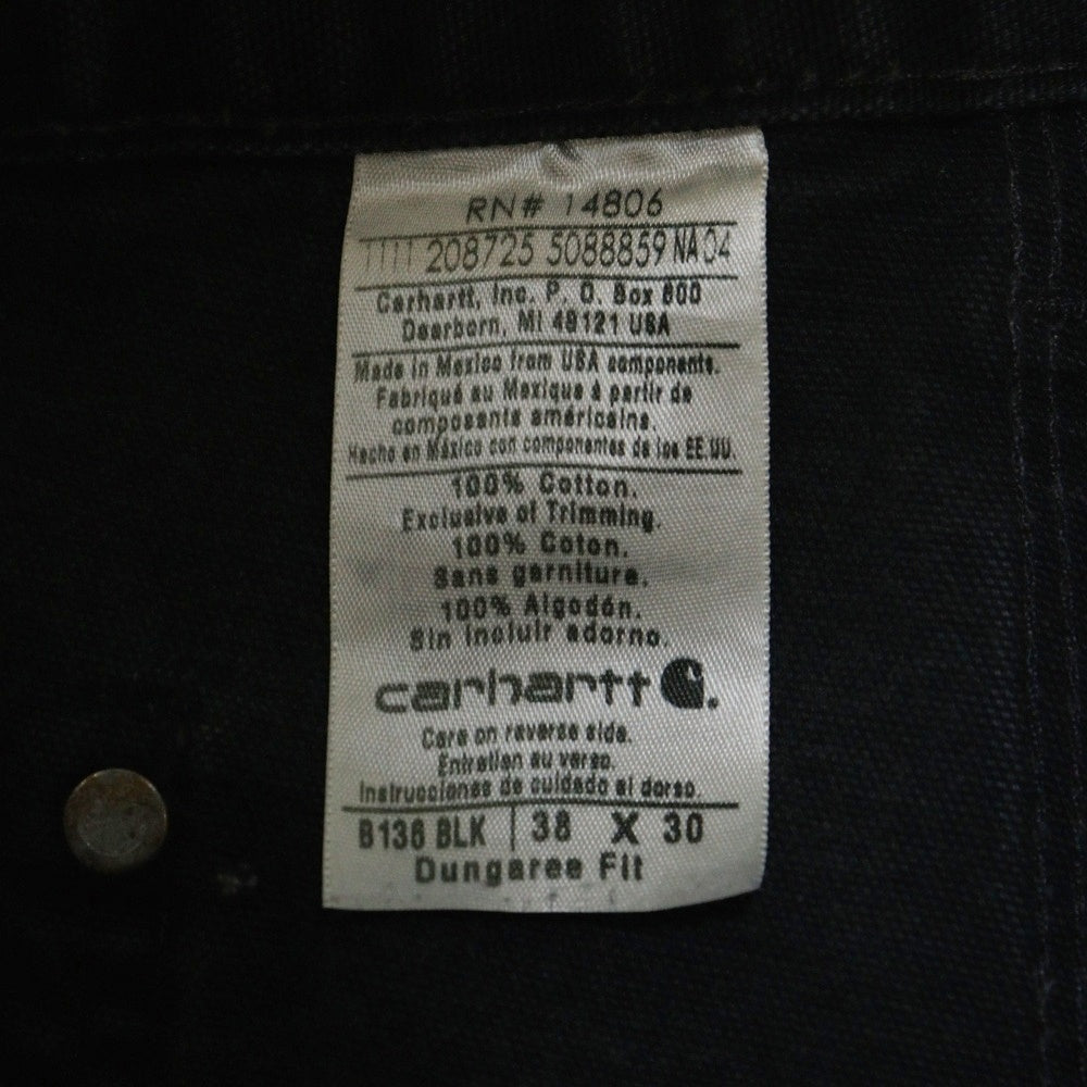 CARHARTT(カーハート) DOUBLE KNEE COTTON DUCK PAINTER PANTS ダブルニー カーペンターパンツ ペインター コットンダック ブラック 11年製 MADE IN MEXICO