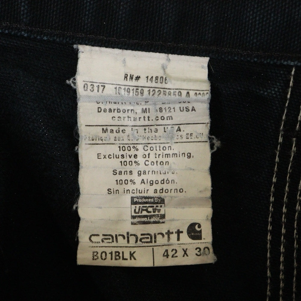 CARHARTT(カーハート) DOUBLE KNEE COTTON DUCK PAINTER PANTS ダブルニー カーペンターパンツ ペインター コットンダック ブラック MADE IN USA