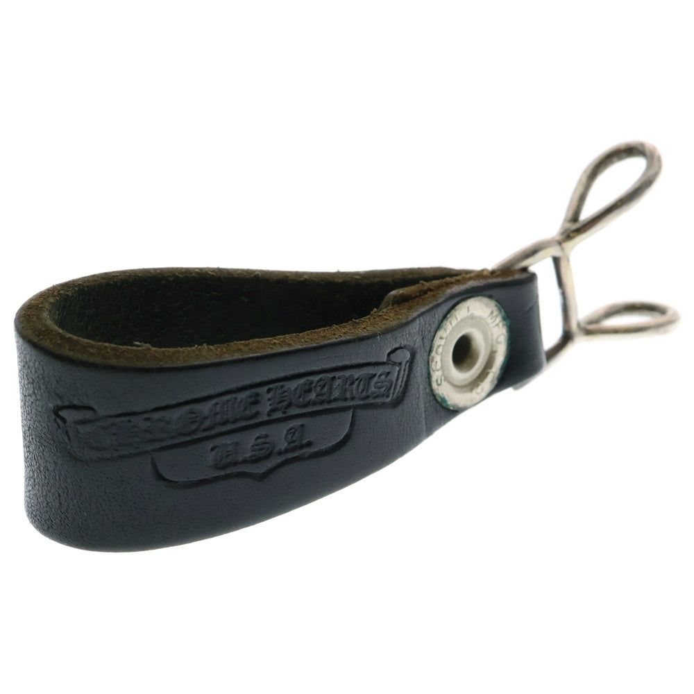 CHROME HEARTS(クロムハーツ) BELT LOOP BSフレアボタンレザーベルトループ シルバー/ブラック