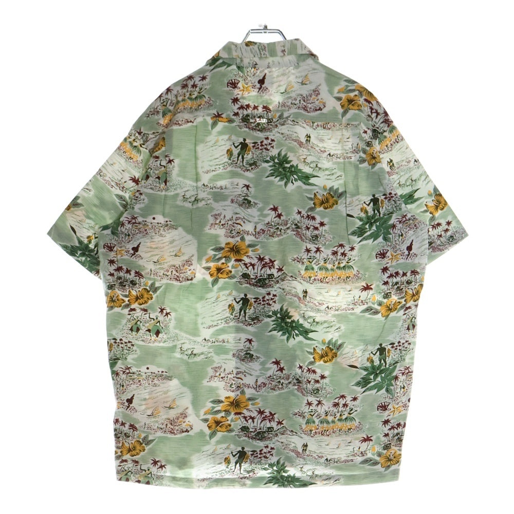 STUSSY(ステューシー) 90s OLD USA製 ハワイアン オープンカラー 半袖シャツ 総柄