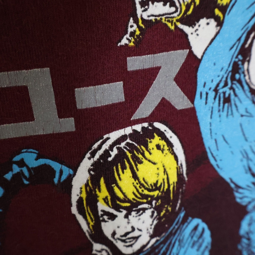VINTAGE(ヴィンテージ) 90s SONIC YOUTH ヒステリックコミックス 無敵戦隊 ソニックユース Tシャツ 半袖カットソー ボルドー