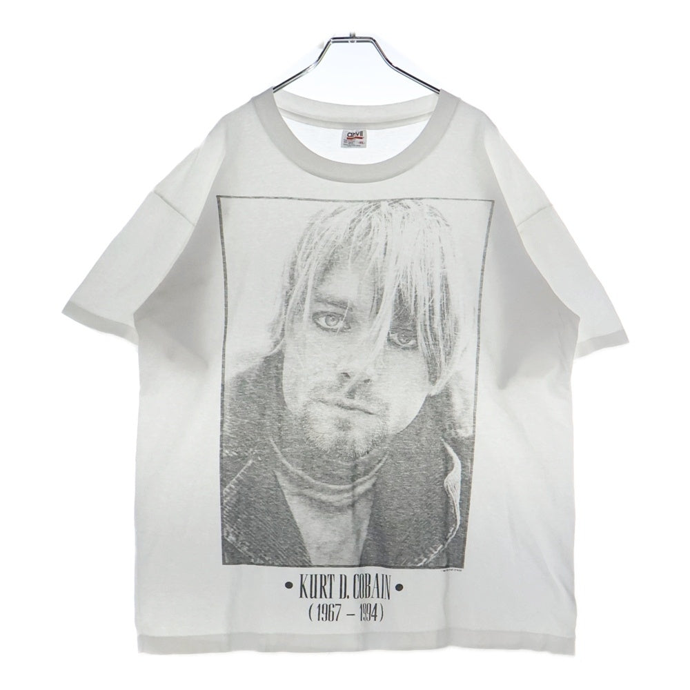 VINTAGE(ヴィンテージ) 90s NIRVANA KURT COBAIN MEMORIAL ニルヴァーナ カートコバーン メモリアル 追悼 Tシャツ 半袖カットソー ホワイト