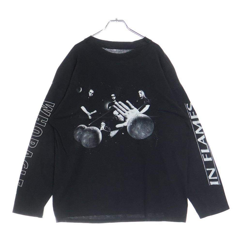 VINTAGE(ヴィンテージ) 00s IN FLAMES WHORACLE L/S インフレイム 両面プリント アームプリント Tシャツ 半袖カットソー ブラック