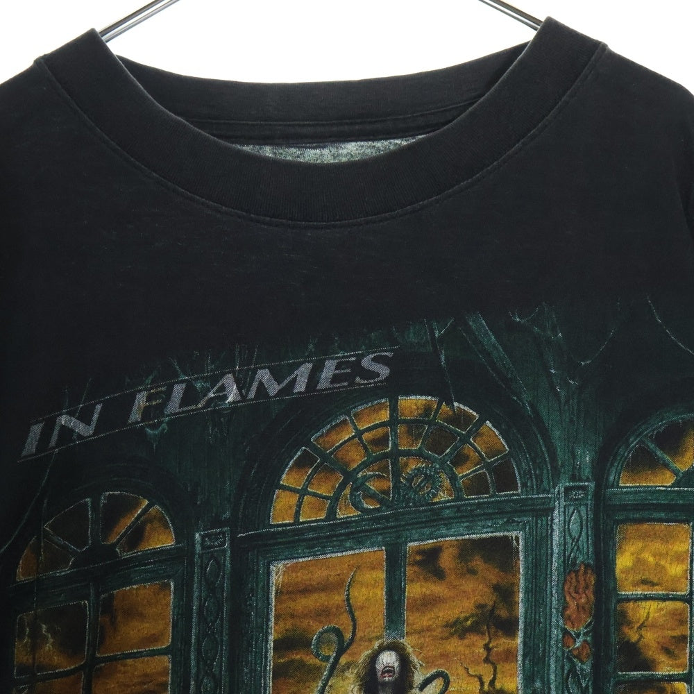 VINTAGE(ヴィンテージ) 00s IN FLAMES WHORACLE L/S インフレイム 両面プリント アームプリント Tシャツ 半袖カットソー ブラック