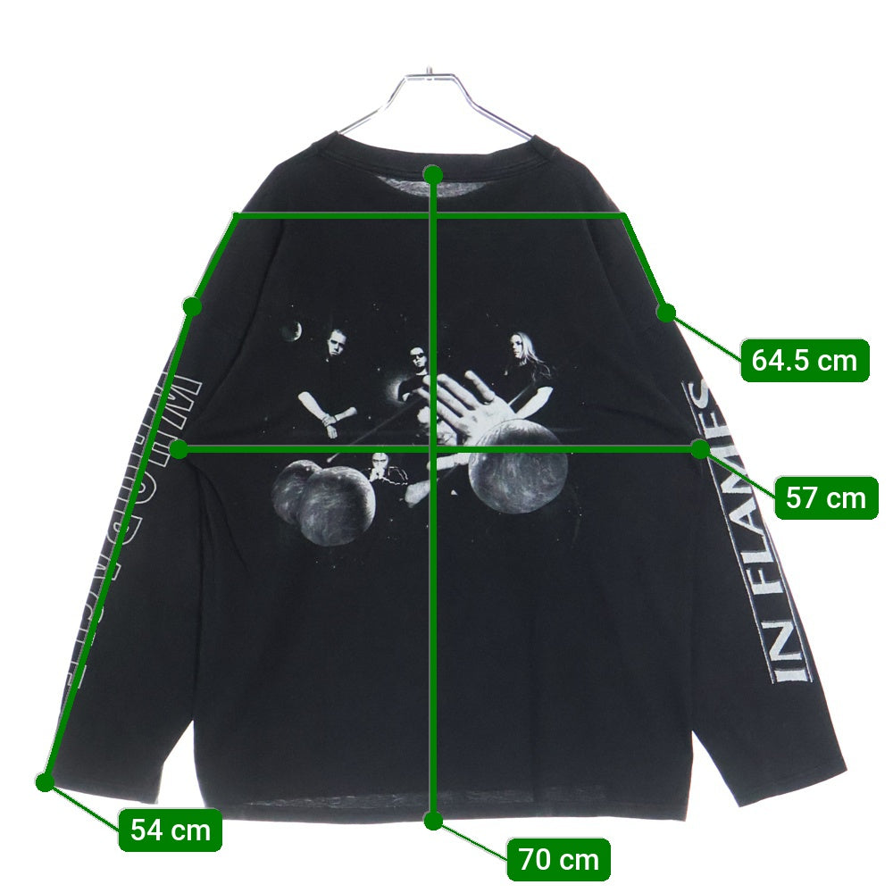 VINTAGE(ヴィンテージ) 00s IN FLAMES WHORACLE L/S インフレイム 両面プリント アームプリント Tシャツ 半袖カットソー ブラック