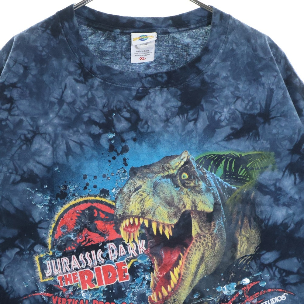 VINTAGE(ヴィンテージ) 90s JURASSIC PARK UNIVERSAL STUDIOS TEE ジュラシックパーク Tシャツ 半袖カットソー ブルー