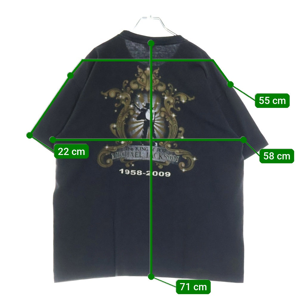 VINTAGE(ヴィンテージ) 00s MICHAEL JACKSON マイケルジャクソン 両面プリント Tシャツ 半袖カットソー ブラック