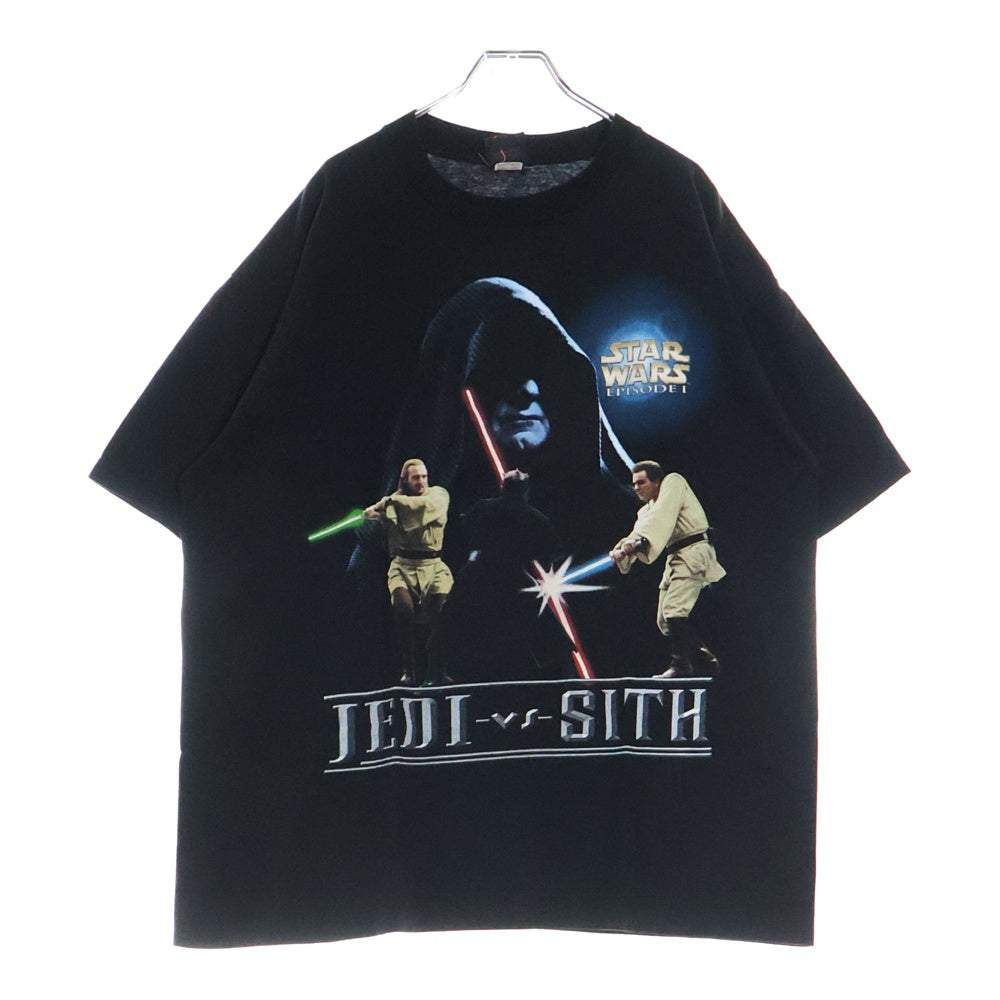VINTAGE(ヴィンテージ) 90s STAR WARS EPISODE 1JEDIvsSITH スターウォーズ エピソード1 Tシャツ 半袖カットソー ブラック