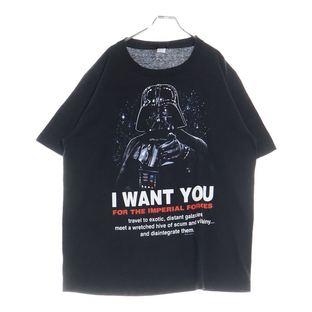 VINTAGE(ヴィンテージ) 90s STAR WARS I WANT YOU VADER DARK スターウォーズ ダースベイダー Tシャツ 半袖カットソー ブラック