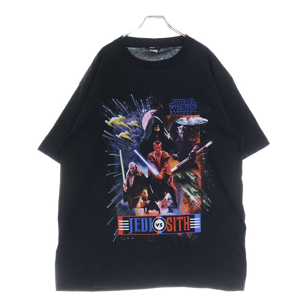 VINTAGE(ヴィンテージ) 90s STAR WARS EPISODE 1 JEDI vs SITH スターウォーズ エピソード1 Tシャツ 半袖カットソー ブラック