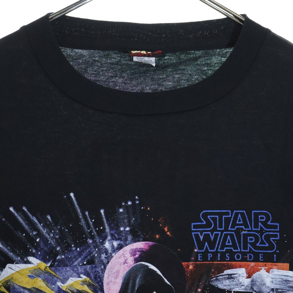VINTAGE(ヴィンテージ) 90s STAR WARS EPISODE 1 JEDI vs SITH スターウォーズ エピソード1 Tシャツ 半袖カットソー ブラック
