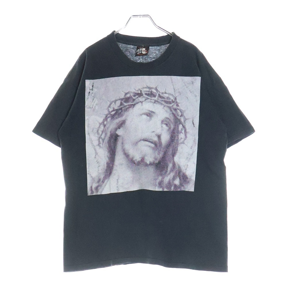 VINTAGE(ヴィンテージ) 90s JESUS ARCHAIC SMILE ジーザス プリント Tシャツ 半袖カットソー ブラック