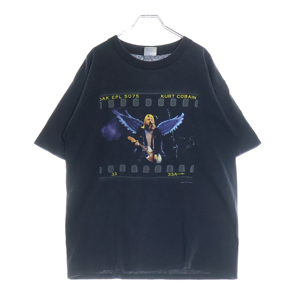 VINTAGE(ヴィンテージ) 90s NIRVANA KURT COBAIN NIRVANA KURT COBAIN MEMORIAL THE END OF MUSIC ニルヴァーナ カートコバーン Tシャツ 半袖カットソー ブラック