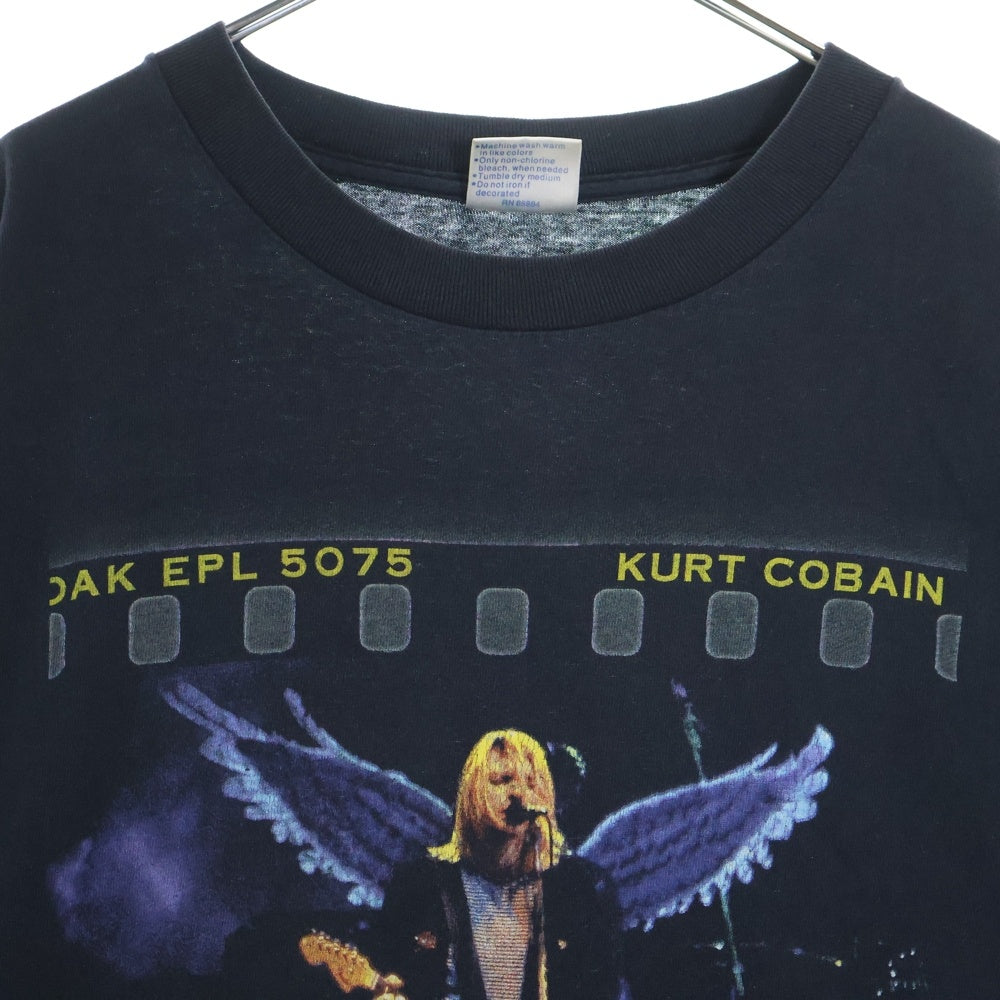 VINTAGE(ヴィンテージ) 90s NIRVANA KURT COBAIN NIRVANA KURT COBAIN MEMORIAL THE END OF MUSIC ニルヴァーナ カートコバーン Tシャツ 半袖カットソー ブラック