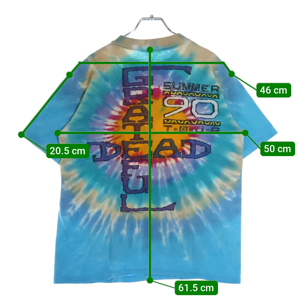 VINTAGE(ヴィンテージ) 90s GRATEFUL DEAD SUMMER TOUR グレイトフルテッド サマーツアー Tシャツ 半袖カットソー マルチカラー リキットブルー
