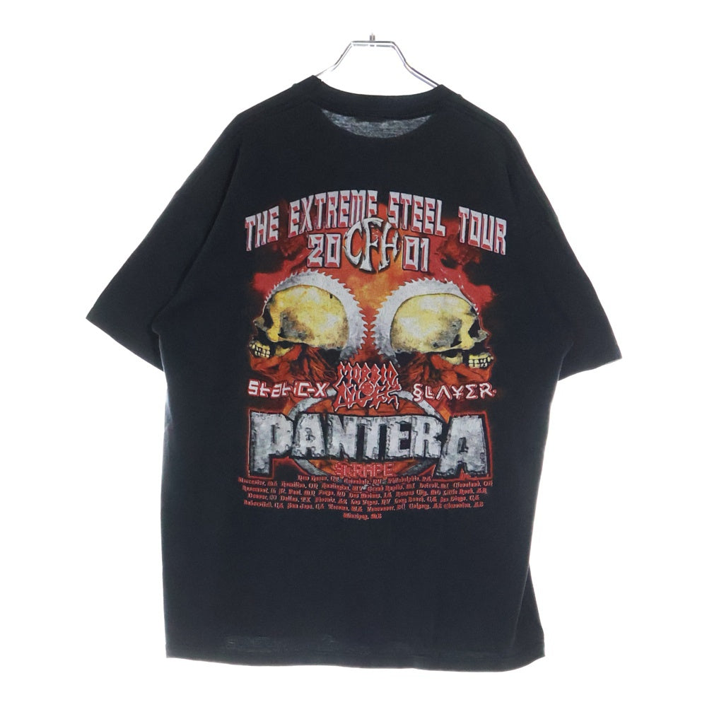 VINTAGE(ヴィンテージ) 00s PANTERA THE EXTREME STEEL TOUR パンテラ ツアー Tシャツ 半袖カットソー ブラック
