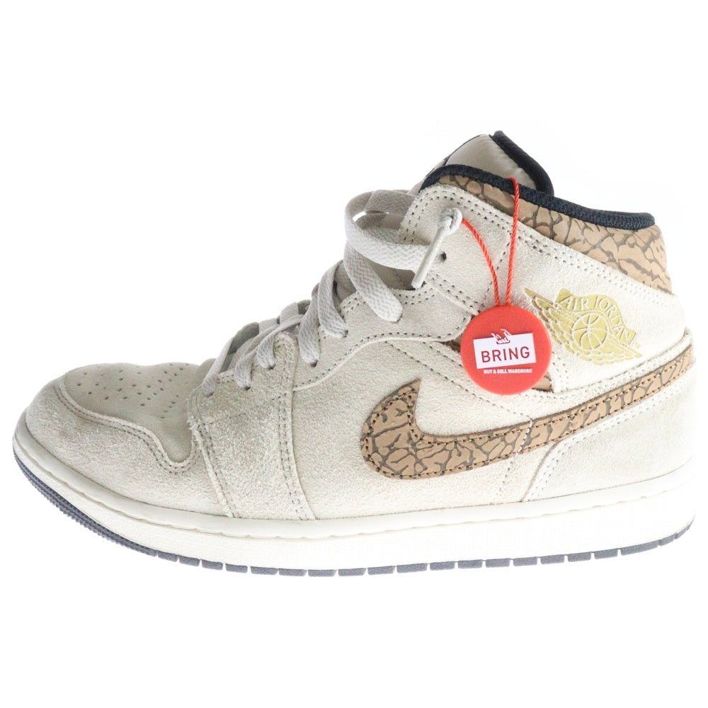 NIKE(ナイキ) AIR JORDAN 1 MID SE エア ジョーダン 1 ミッドカットスニーカー US9.5/27.5cm DZ4129-102 ホワイト/ブラウン