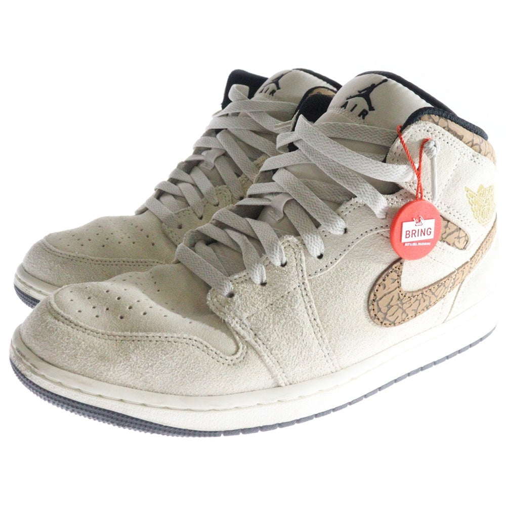NIKE(ナイキ) AIR JORDAN 1 MID SE エア ジョーダン 1 ミッドカットスニーカー US9.5/27.5cm DZ4129-102 ホワイト/ブラウン