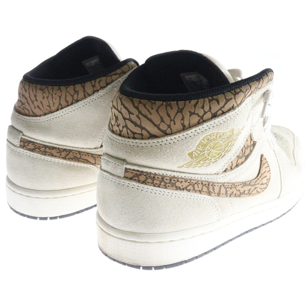 NIKE(ナイキ) AIR JORDAN 1 MID SE エア ジョーダン 1 ミッドカットスニーカー US9.5/27.5cm DZ4129-102 ホワイト/ブラウン