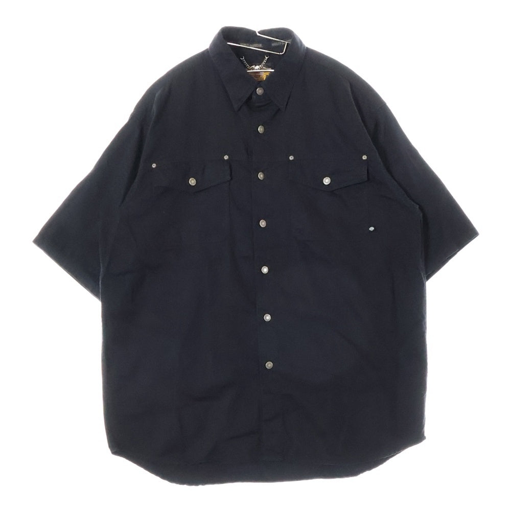 HARLEY DAVIDSON(ハーレーダビッドソン) 00s S/S WORK SHIRTS 半袖 ワークシャツ C8036 ブラック