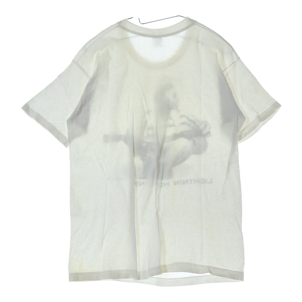 VINTAGE(ヴィンテージ) 90s LIGHTNIN HOPKINS TEE フロントプリント半袖Tシャツ カットソー ホワイト