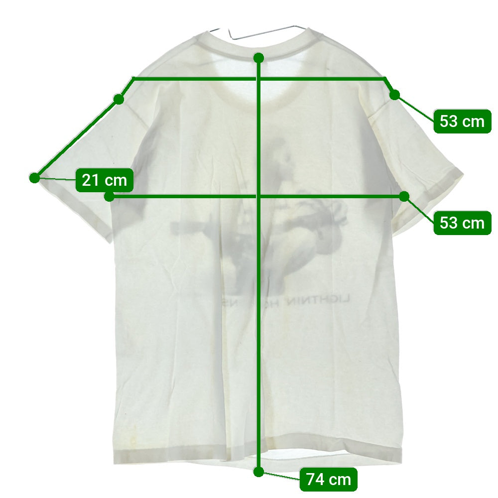 VINTAGE(ヴィンテージ) 90s LIGHTNIN HOPKINS TEE フロントプリント半袖Tシャツ カットソー ホワイト