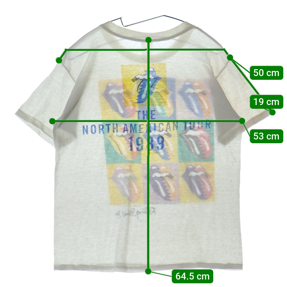 VINTAGE(ヴィンテージ) 90s ROLLING STONES TEE TOKYO 1990 TEE ローリングストーンズ 東京 両面プリント半袖Tシャツ カットソー ホワイト