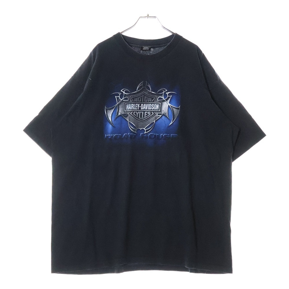 KITH(キス) HARLEY DAVIDSON ROAD HOUSE 23-071-060-0076-2-0 ハーレーダビッドソン 両面プリント Tシャツ 半袖カットソー ブラック