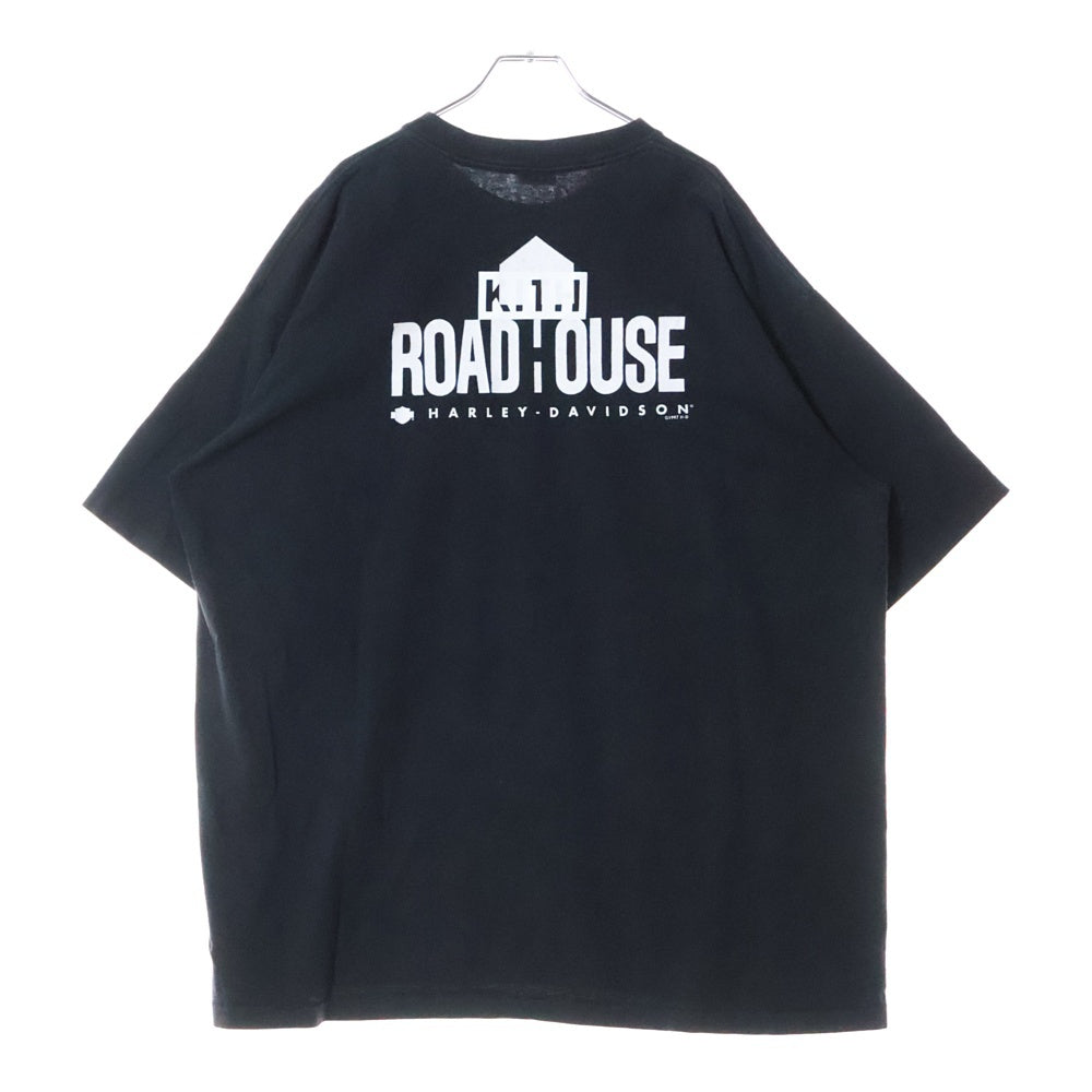 KITH(キス) HARLEY DAVIDSON ROAD HOUSE 23-071-060-0076-2-0 ハーレーダビッドソン 両面プリント Tシャツ 半袖カットソー ブラック