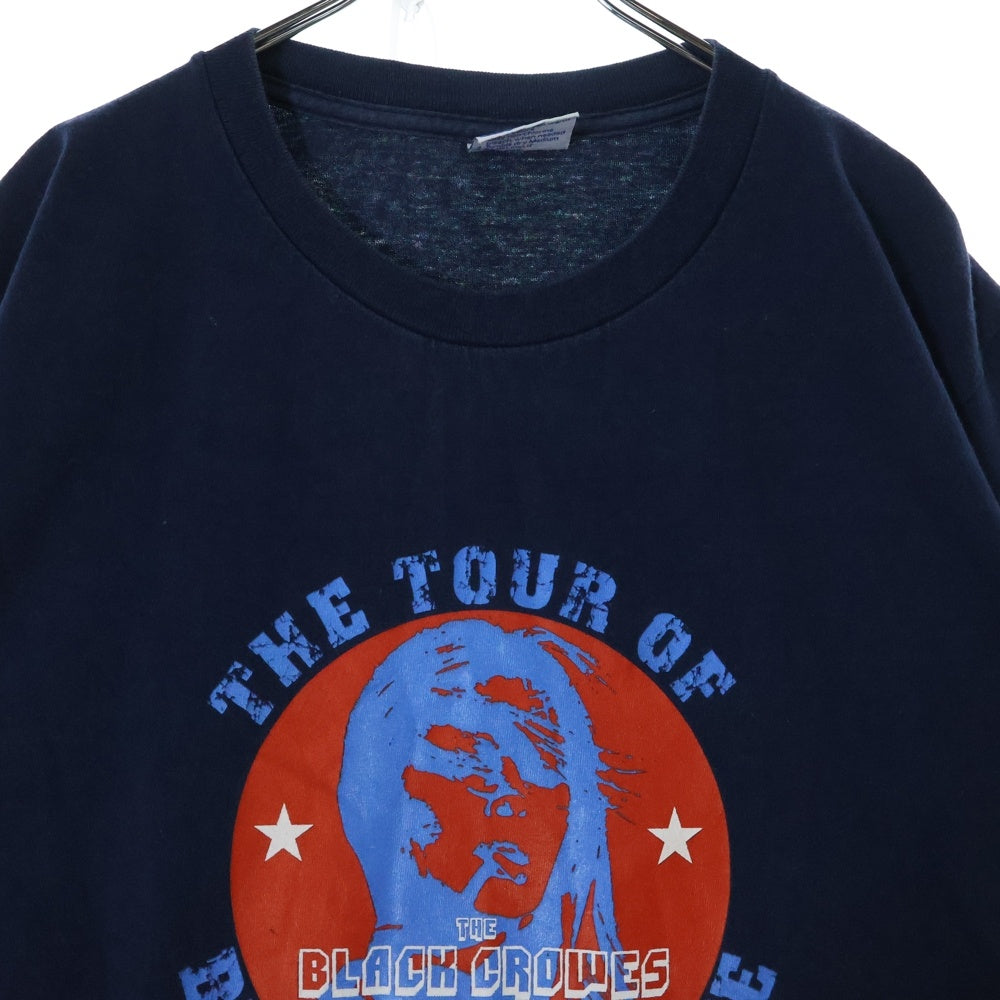 VINTAGE(ヴィンテージ) 90s OASIS THE BLACK CROWES オアシス 両面プリント Tシャツ 半袖カットソー ネイビー