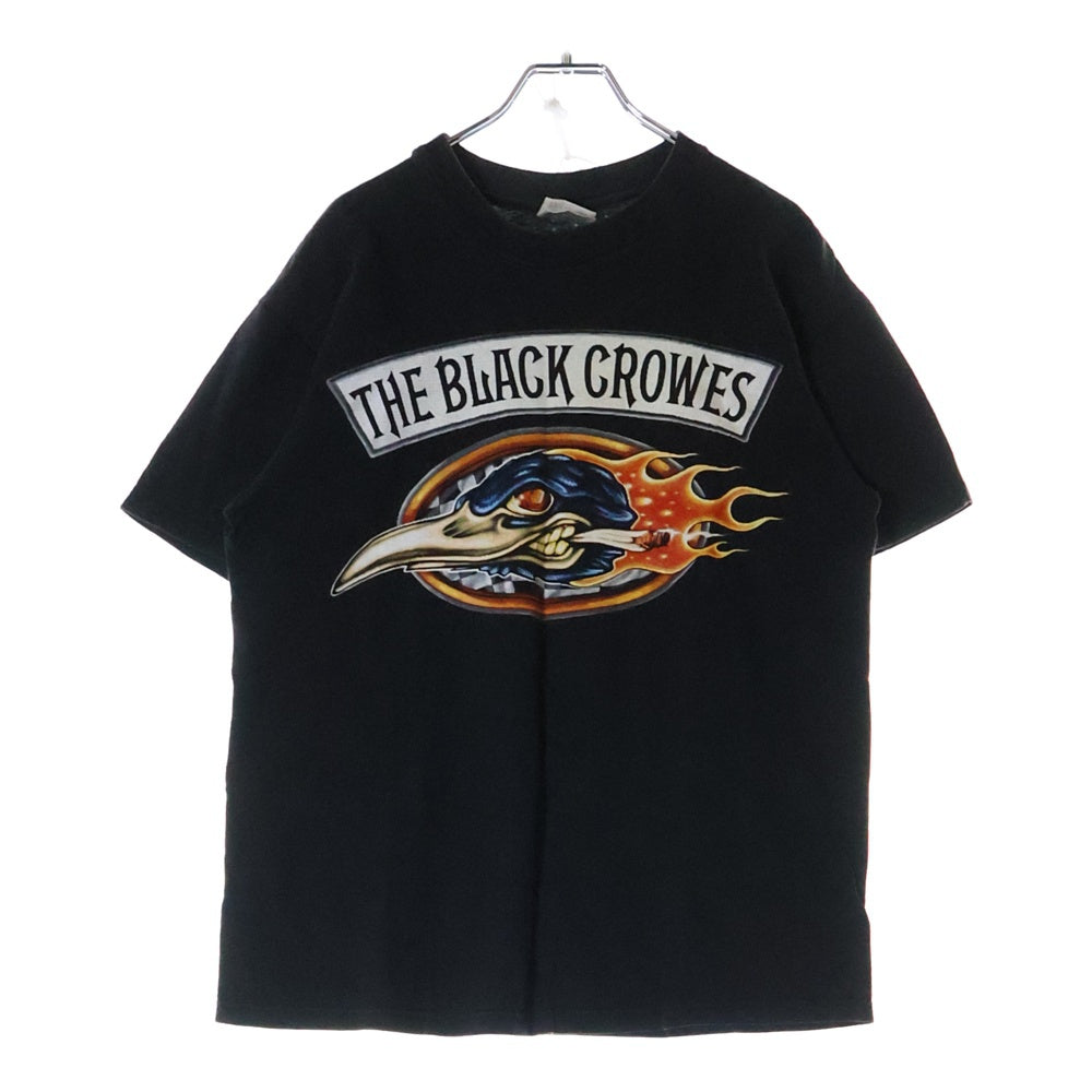 VINTAGE(ヴィンテージ) 90s THE BLACK CROWES ブラック・クロウズ 両面プリント Tシャツ 半袖カットソー ブラック