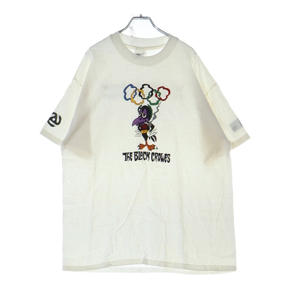 VINTAGE(ヴィンテージ) 90s THE BLACK CROWES ブラック・クロウズ 両面プリント Tシャツ 半袖カットソー ホワイト
