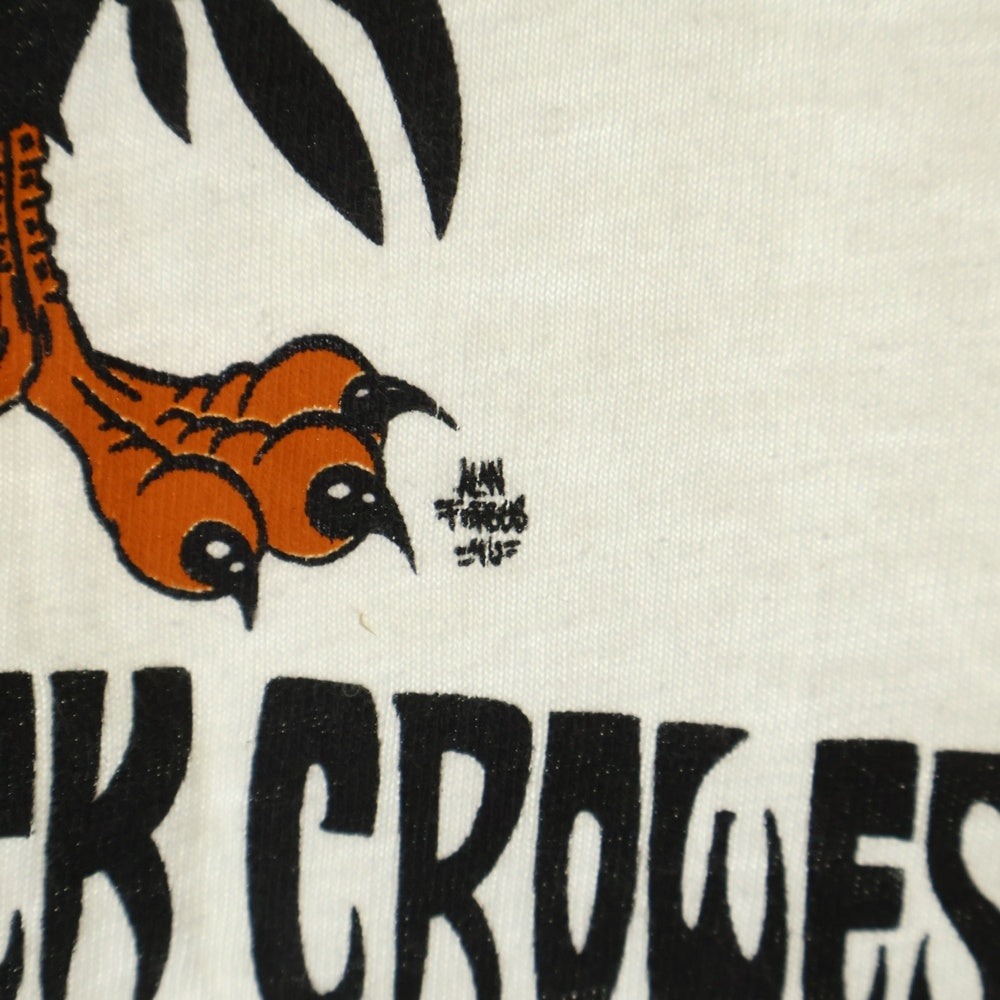 VINTAGE(ヴィンテージ) 90s THE BLACK CROWES ブラック・クロウズ 両面プリント Tシャツ 半袖カットソー ホワイト