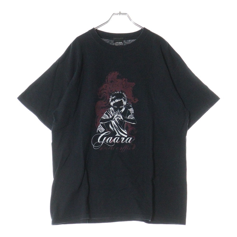 VINTAGE(ヴィンテージ) 00s NARUTO GAARA ナルト 我愛羅 ガアラ フロント プリント Tシャツ 半袖カットソー ブラック