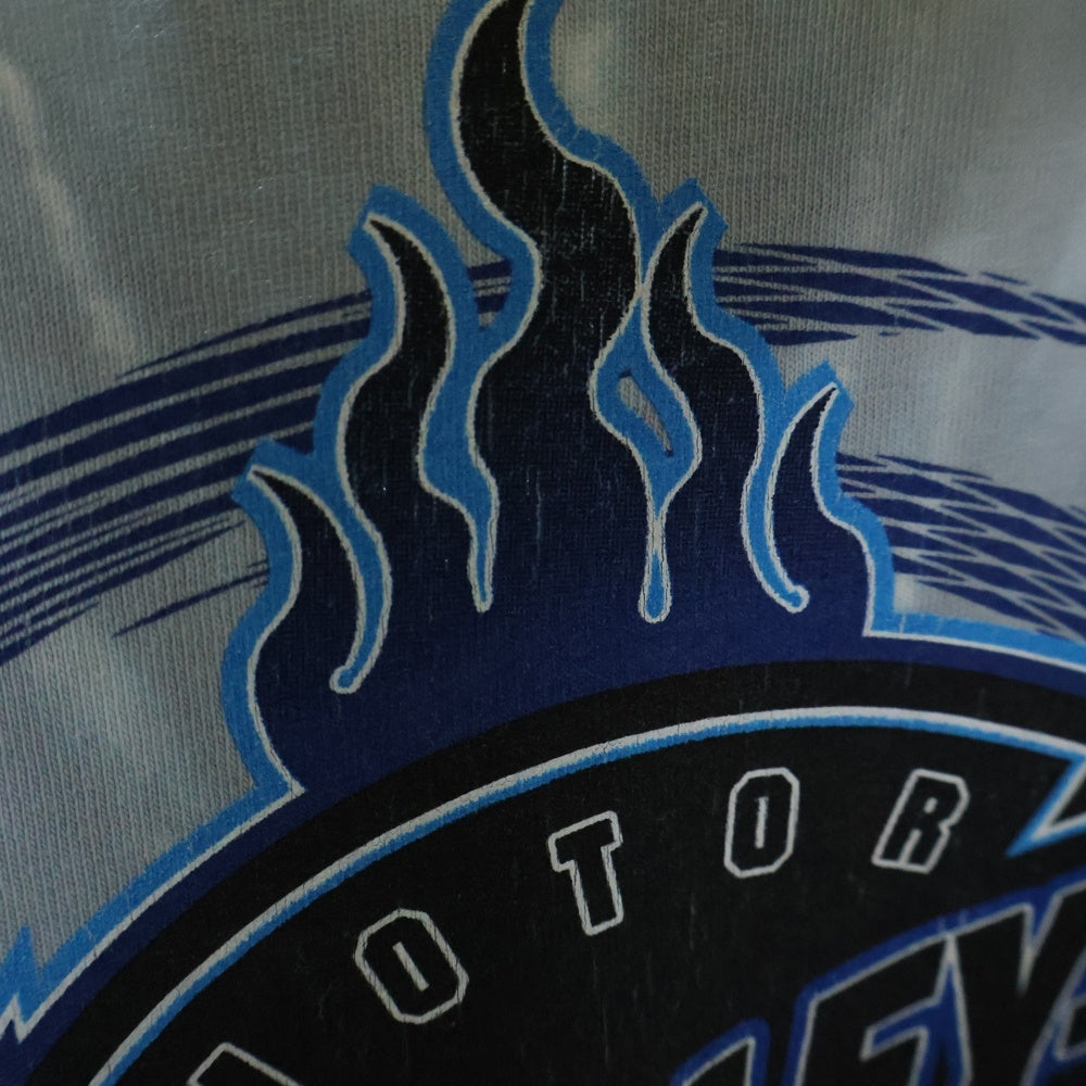 VINTAGE(ヴィンテージ) 00s HARLEY DAVIDSON BARTELS LOS ANGELES CA ハーレーダビッドソン 両面プリント タイダイ柄 Tシャツ 半袖カットソーブルー