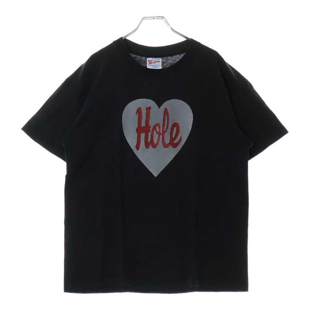 VINTAGE(ヴィンテージ) 90s Hole 1994 HEART LOGO ホール ハートロゴ Tシャツ 半袖カットソー Tシャツ 半袖カットソー ブラック