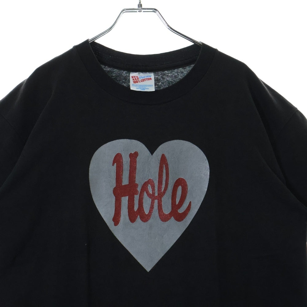 VINTAGE(ヴィンテージ) 90s Hole 1994 HEART LOGO ホール ハートロゴ Tシャツ 半袖カットソー Tシャツ 半袖カットソー ブラック