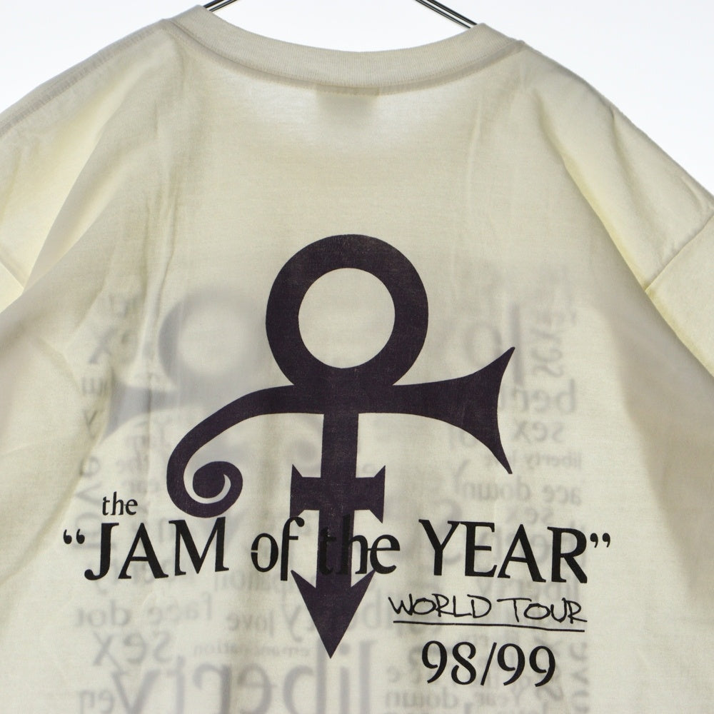VINTAGE(ヴィンテージ) 90s PRINCE JAM OF THE YEAR WORLD TOUR LOOSE TEE プリンス 両面プリント Tシャツ 半袖カットソー ホワイト