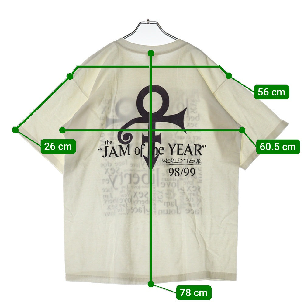 VINTAGE(ヴィンテージ) 90s PRINCE JAM OF THE YEAR WORLD TOUR LOOSE TEE プリンス 両面プリント Tシャツ 半袖カットソー ホワイト