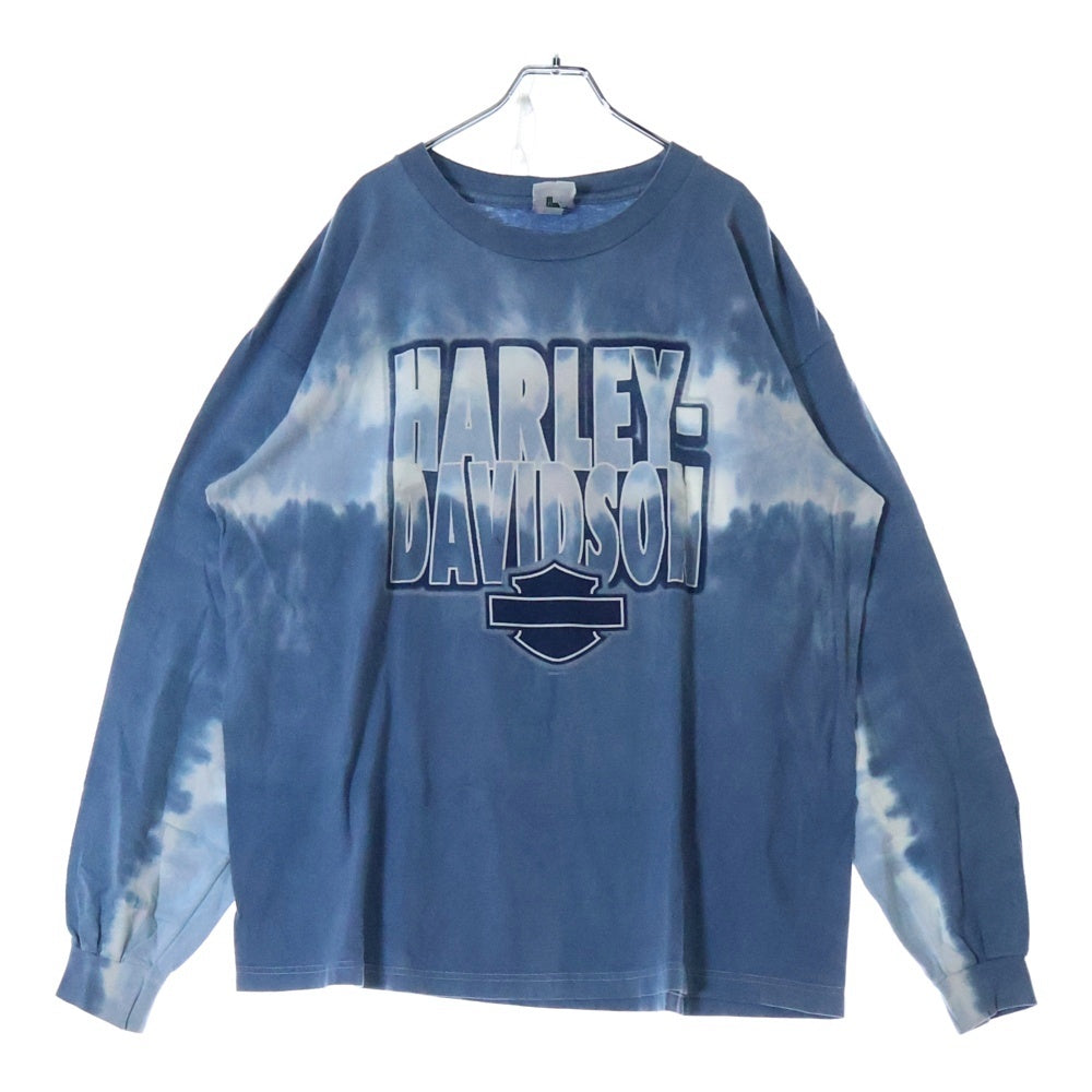 VINTAGE(ヴィンテージ) 00s HARLEY DAVIDSON SILVER EAGLE L/S ハーレーダビッドソン ロンT 両面プリント Tシャツ 長袖カットソー ブルー