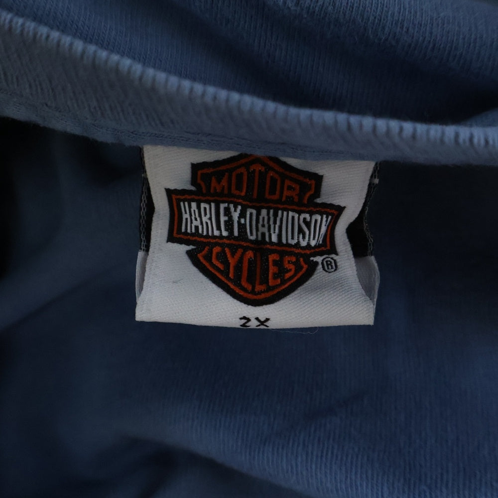 VINTAGE(ヴィンテージ) 00s HARLEY DAVIDSON SILVER EAGLE L/S ハーレーダビッドソン ロンT 両面プリント Tシャツ 長袖カットソー ブルー