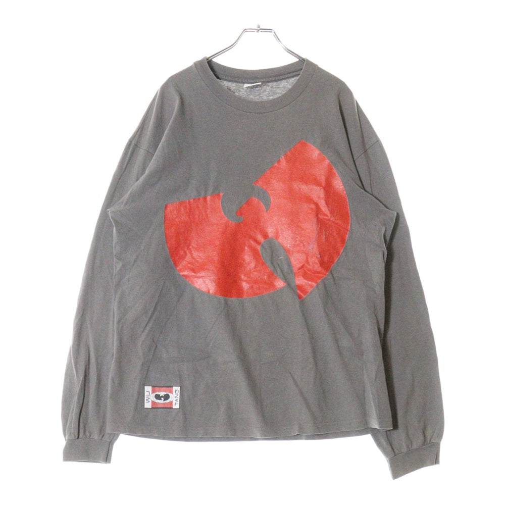 VINTAGE(ヴィンテージ) 90s WU-TANG CLAN LS TEE ウータンクラウン ロゴプリント 長袖Tシャツ 長袖カットソー ブラック