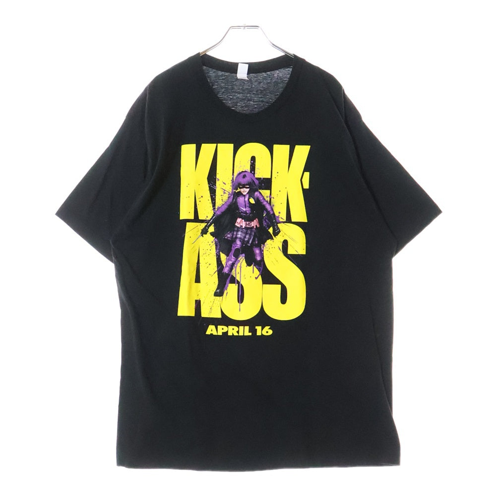 VINTAGE(ヴィンテージ) 10s KICK ASS HIT GIRL MOVIE TEE キックアス ヒットガール フロントプリント Tシャツ 半袖カットソー ブラック