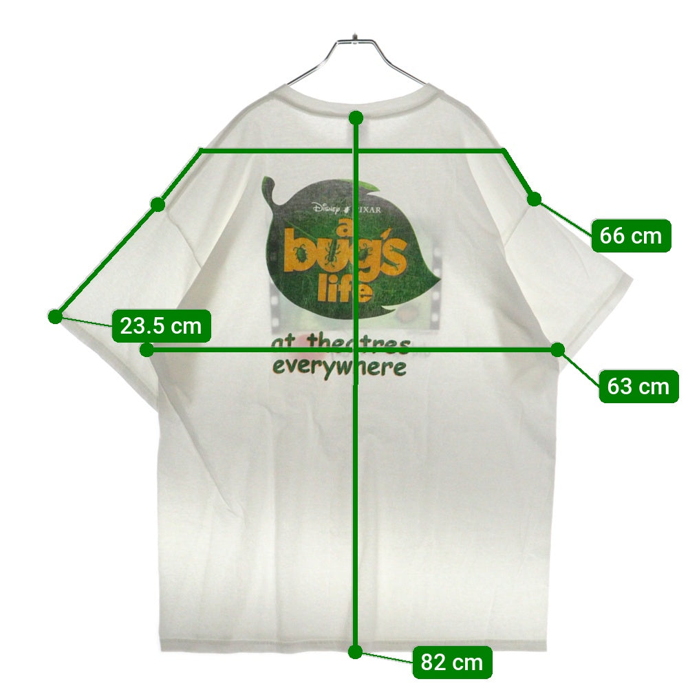 VINTAGE(ヴィンテージ) 90s A Bug's Life DISNEY MOVIE ANIME TEE ディズニー バグズ・ライフ 両面プリント Tシャツ 半袖カットソー ホワイト